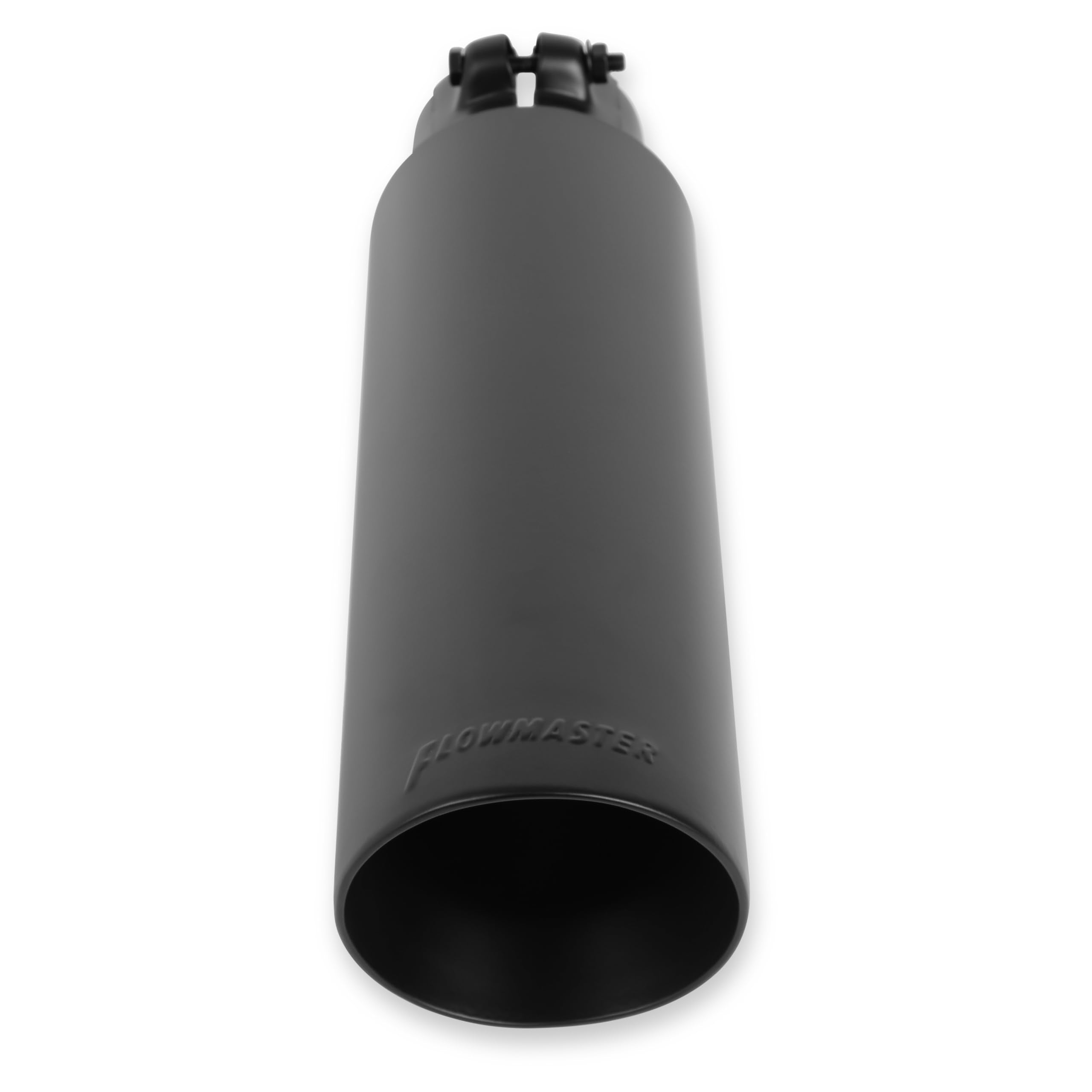 Flowmaster Exhaust Tip 15397B 3.5 Inch Angle Cut Black Ceramic Coated 304 Stainless Steel Fits 2.5 Inch Tubing 7 Inch Long - Clamp On