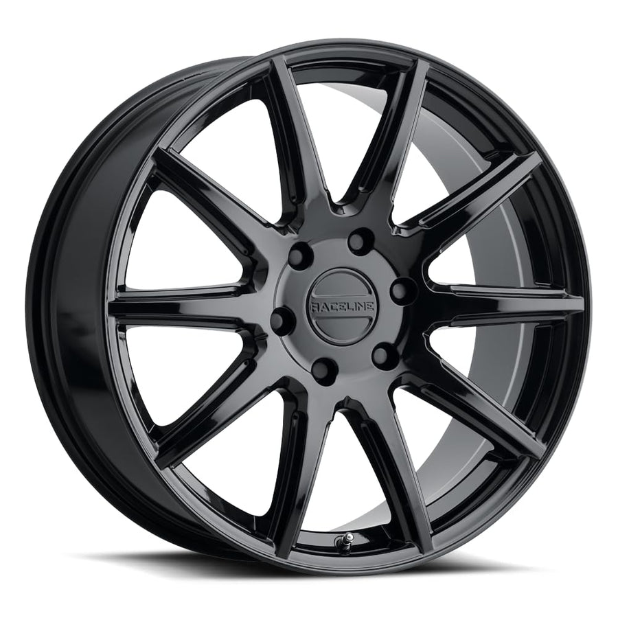 Gloss Black Raceline Wheels 159B SPIKE Wheel (18 x 8. inches /5 x 127 mm, 35 mm Offset)