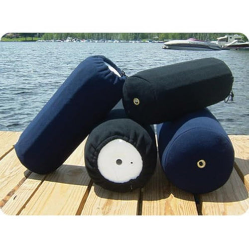 Fleece Boat Fender Cover Taylor Made Products for Center Rope Tube Style Fenders (10" x 26", Navy Blue)