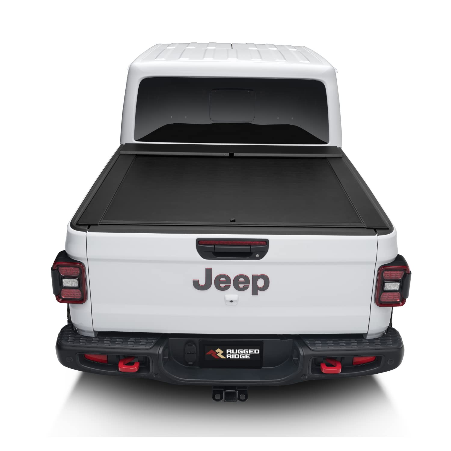 Rugged Ridge Retractable Armis Tonneau Cover w/ Max Track for Jeep Gladiator JT | Weather Resistant, Full Bed Access | 13550.36 | Fits 2020-2025 Jeep Gladiator JT w/o Trail Rails