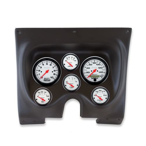 AutoMeter Dash Kit Direct Fit, Camaro/Firebird 67-68, Tach/Mph/Fuel/Oilp/Wtmp/Volt, Phantom (2130-09)