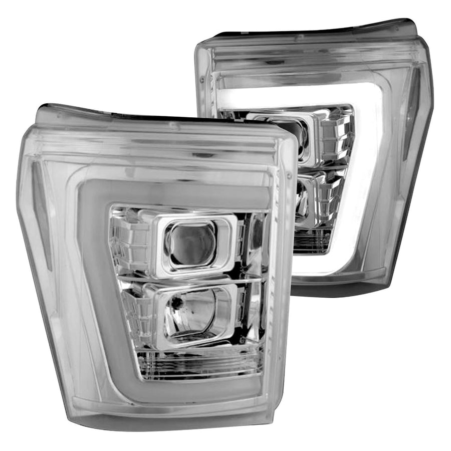 Chrome Led Dry Bar Halo Projector Headlights RECON ACCESS 264272Clc