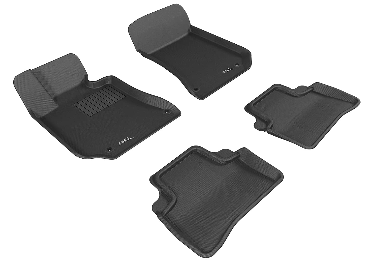 3D MAXpider Kagu Custom Fit Floor Mat (Black) Compatible with Mercedes-Benz Cls-Class/Cls 63 Amg Coupe (W218) 2014-2018 / E-Class/E63 Amg Sedan (W212) 2014-2016 - R1 R2