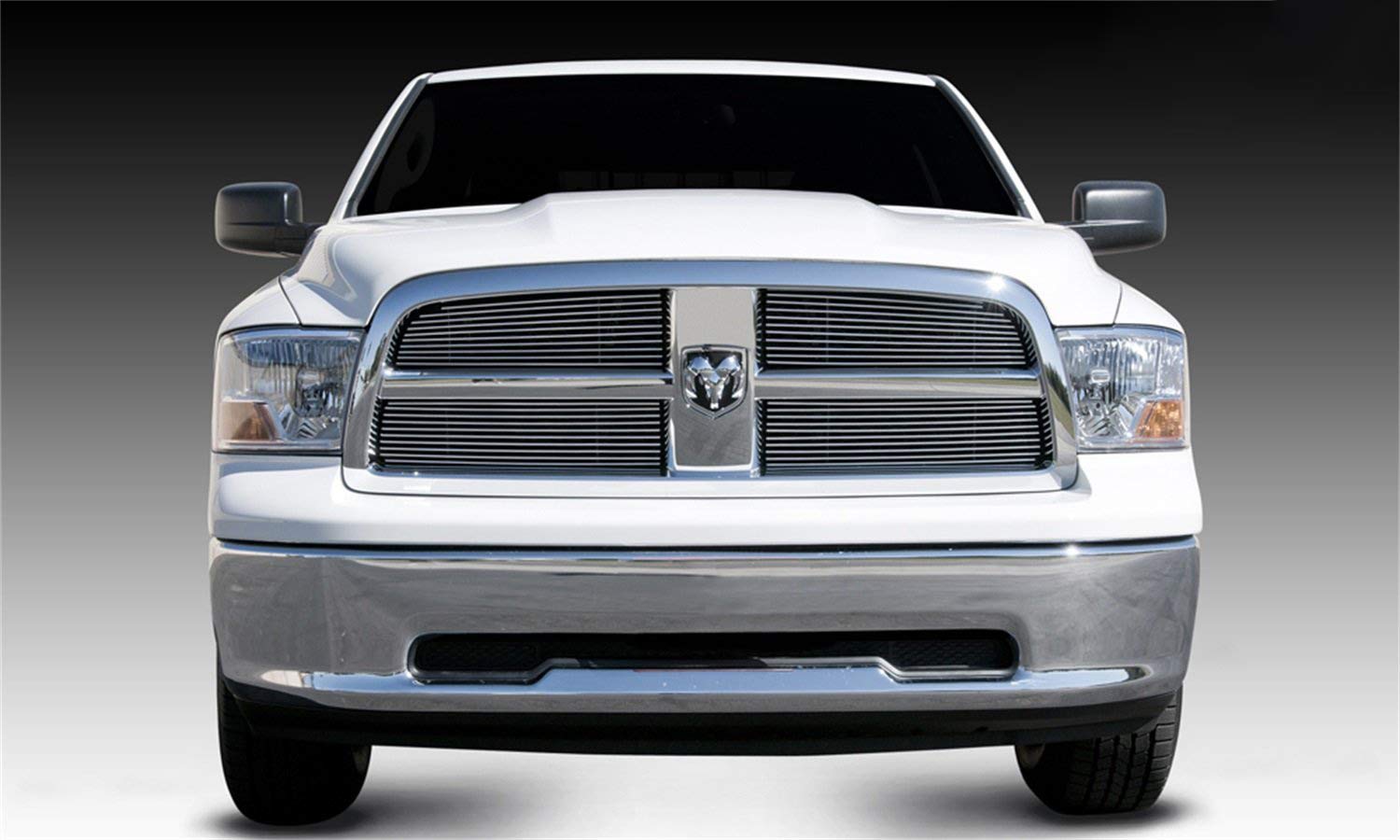 Horizontal T-Rex 21456 Aluminum Polished Finish Billet Grille Overlay for Dodge Ram Pickup 1500