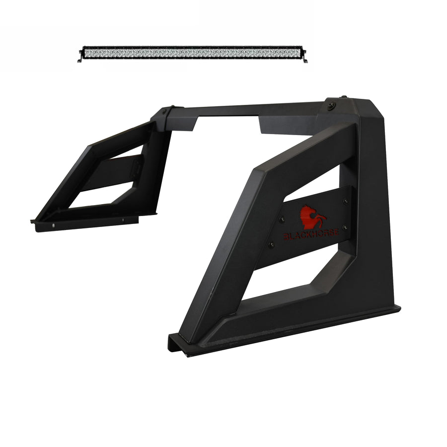 Armour Black Horse Roll Bar Matte Black Includes 1 40" LED Light Bar Compatible with 2015-2022 Chevrolet Colorado|2015-2022 GMC Canyon|2015-2024 Toyota Tacoma-RB-AR3B-KIT