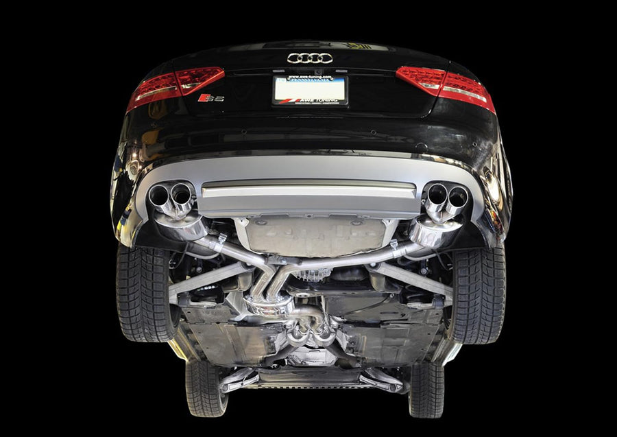 AWE Tuning 3.0T Audi B8.5 S5 Touring Edition Exhaust System - Polished Silver Tips (90mm) - 3015-42028