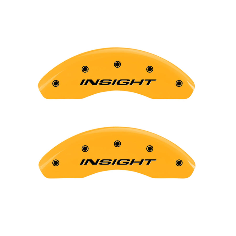 Caliper Covers MGP 20003FINSYL, Set of 2 (Yellow Front Engraved Front: Insight Powder Coat Finish Black Characters)
