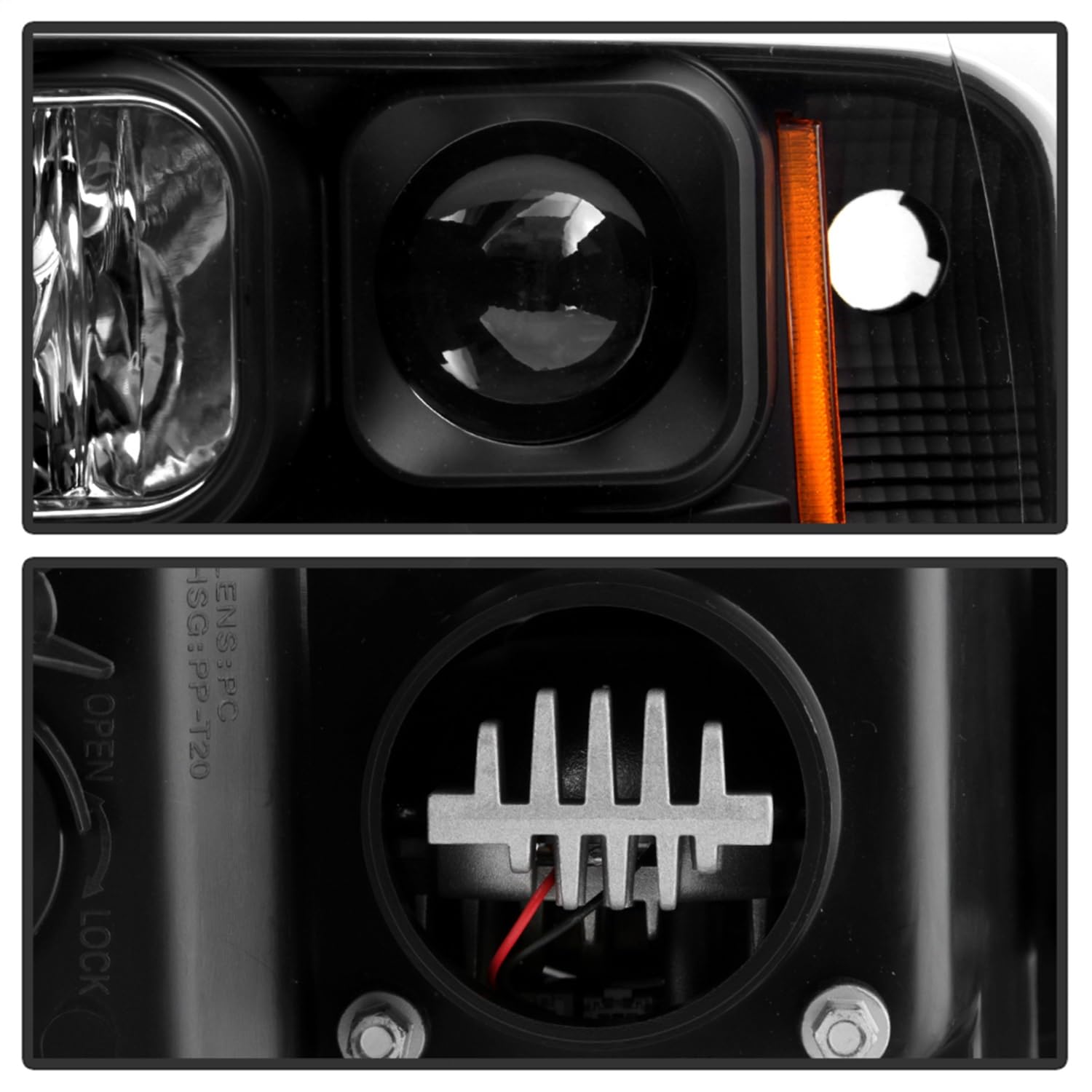 Crystal Spyder Headlights - Platinum (PRO-YD-DR02V2PL-BK)