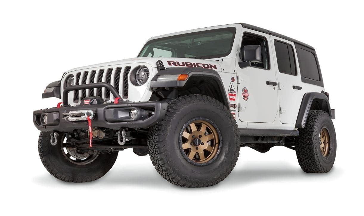 Jeep JL WARN 102355 Rubicon Front Bumper Grille Guard Tube, Low-Height
