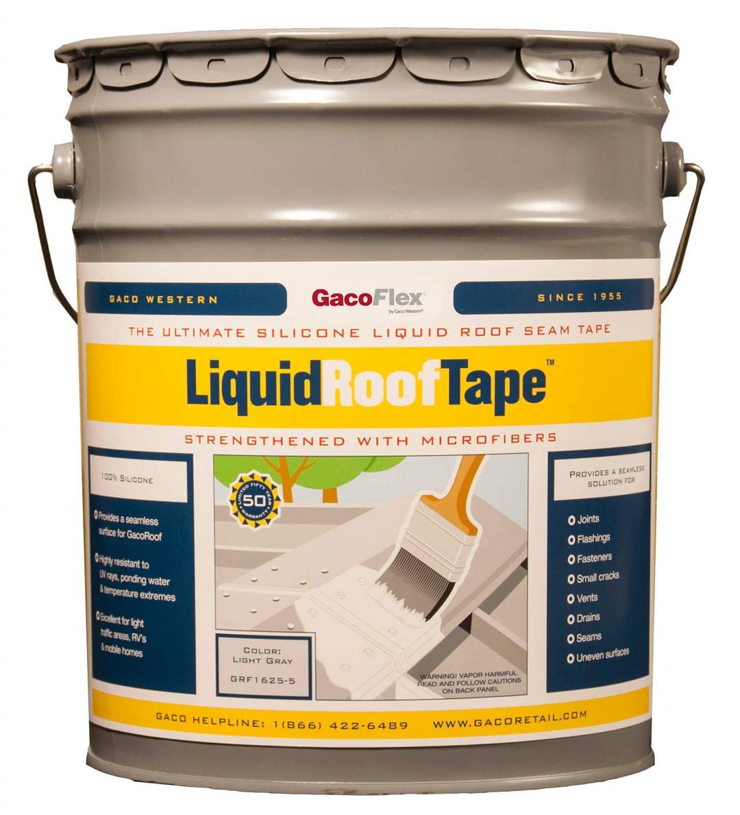Gaco Heng's HGF1625-5 Silicone Liquid Roof Tape