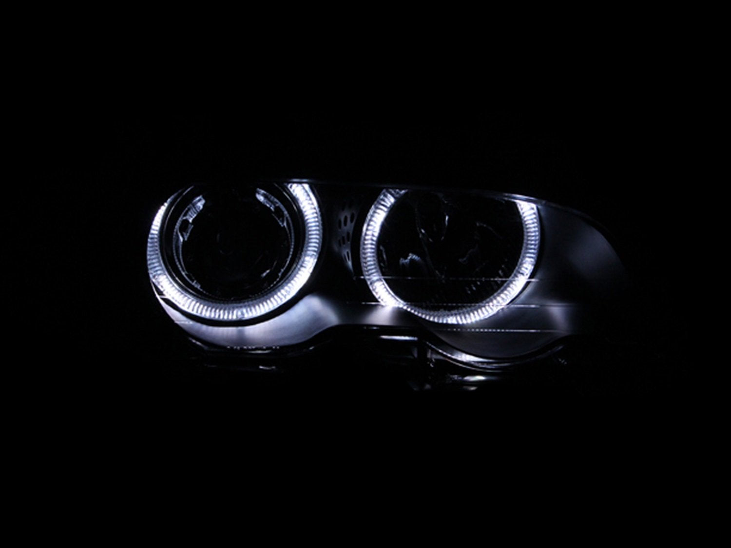 BMW Anzo USA 121269 Projector with Halo Black Clear Amber Headlight Assembly - (Sold in Pairs)