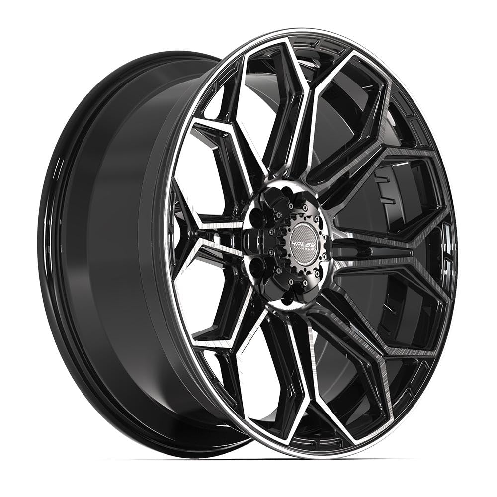 22 Inch 4PLAY Wheels Rim 4P83 Fits 6x135 & 6x139.7 22x9 Gloss Black Brushed with Tinted Clear (1)