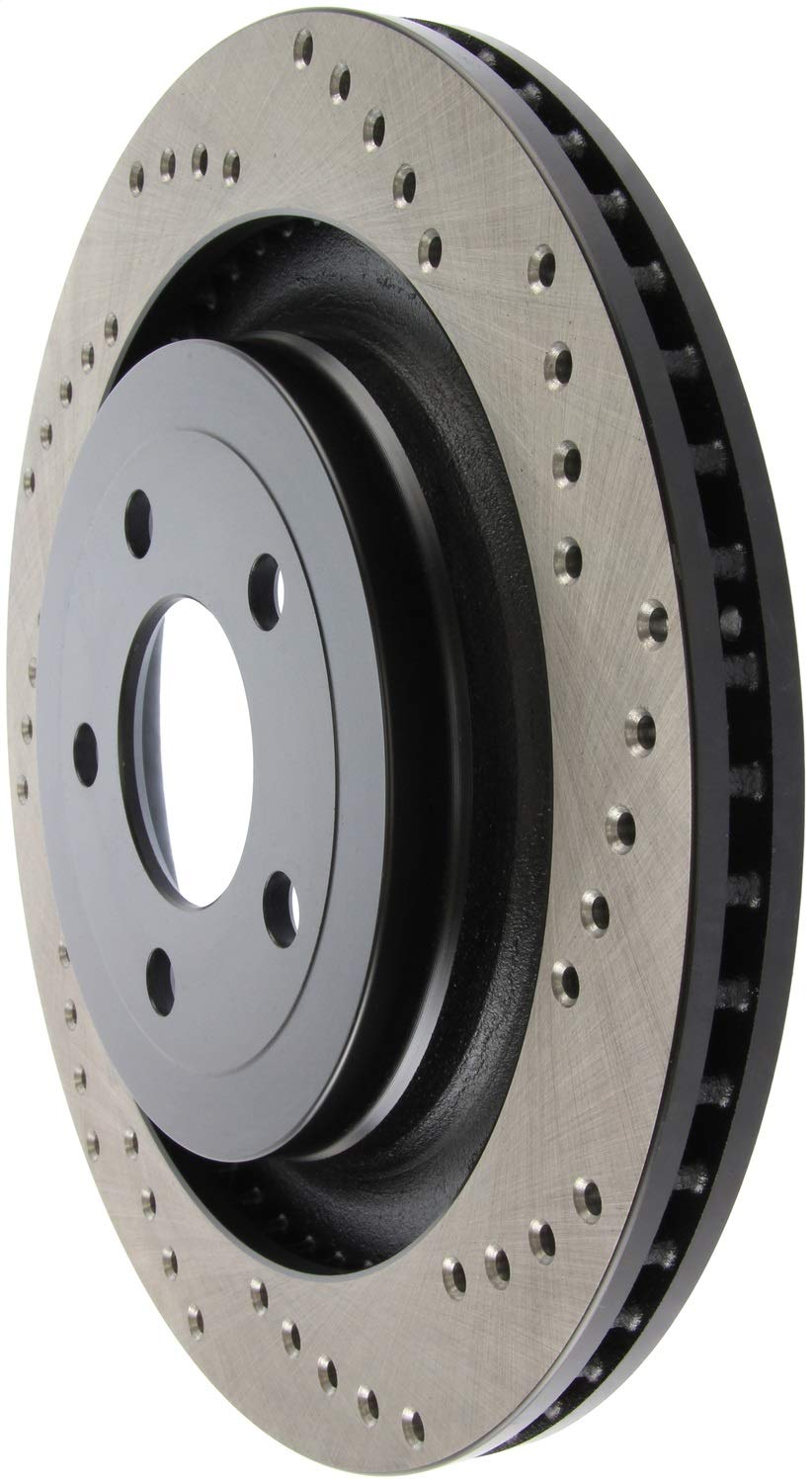 StopTech Sport 128.61109L Cross Drilled Brake Rotor (Rear Left), 1 Pack