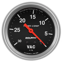 Auto Meter Sport-Comp 3484 Mechanical Vacuum Gauge , 2.625 in.