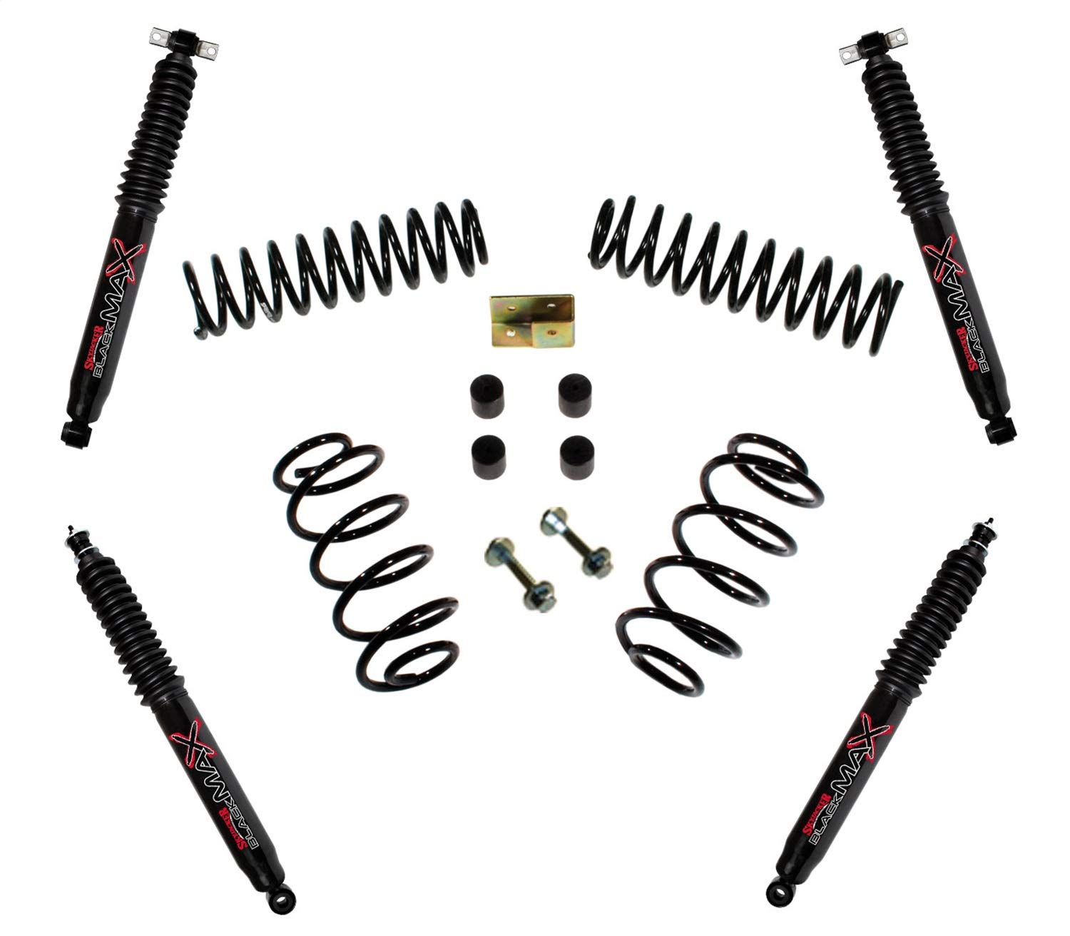 Skyjacker Suspension Lift Kit TJ25BPB w/Shock 2.5 in. Lift w/Black Max Shocks
