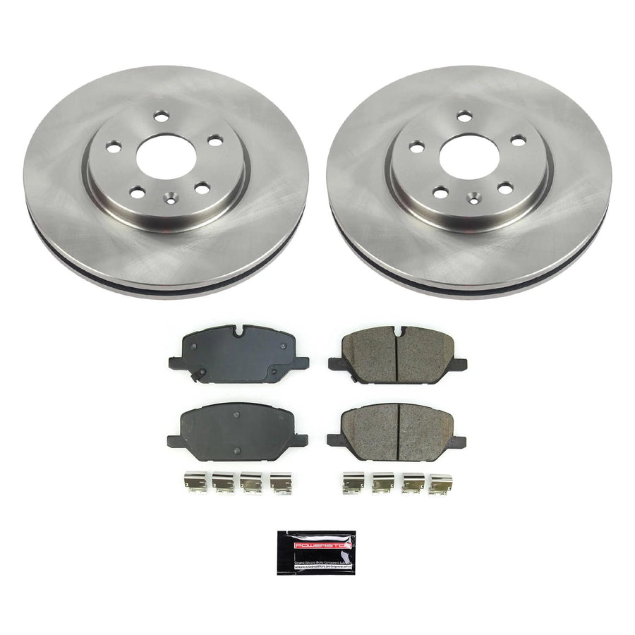 POWERSTOP KOE8829 Front Stock Replacement Brake Pad and Rotor Kit Autospecialty For Buick Envision 2021-2022, Cadillac XT4 2020-2023 [Model Specific]