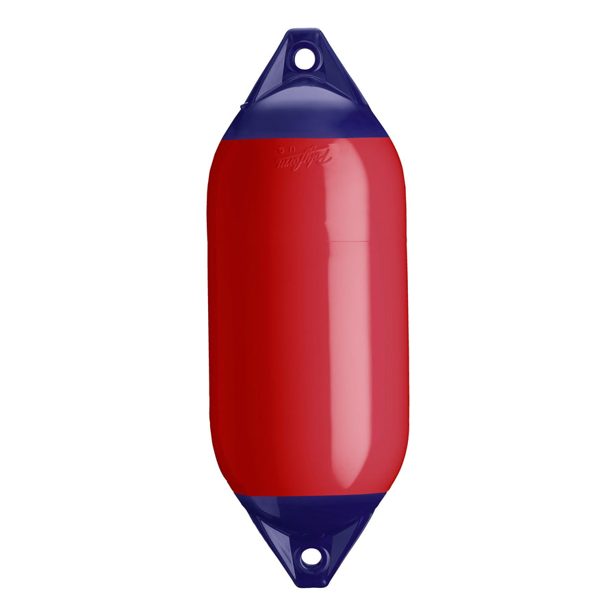 Polyform F-5 Standard Boat Fender F-Series - Classic Red Blue Ropehold