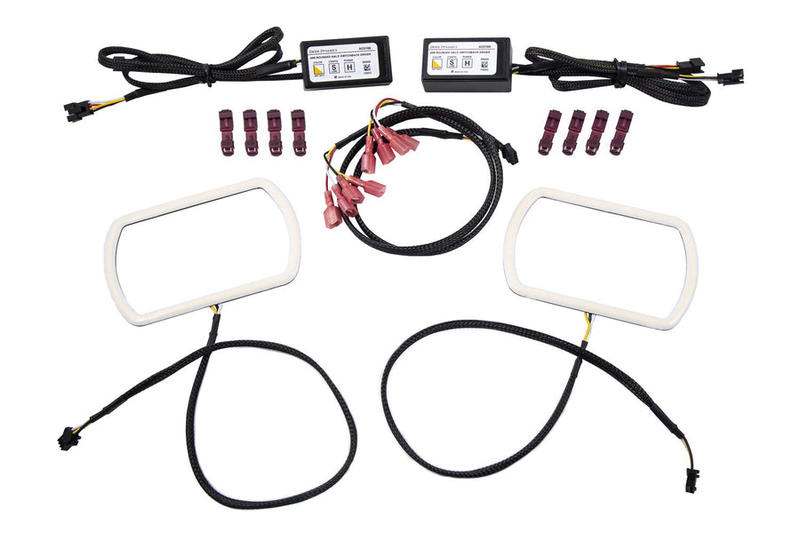 Switchback Diode Dynamics White+Signal Rounded Rectangle Halos
