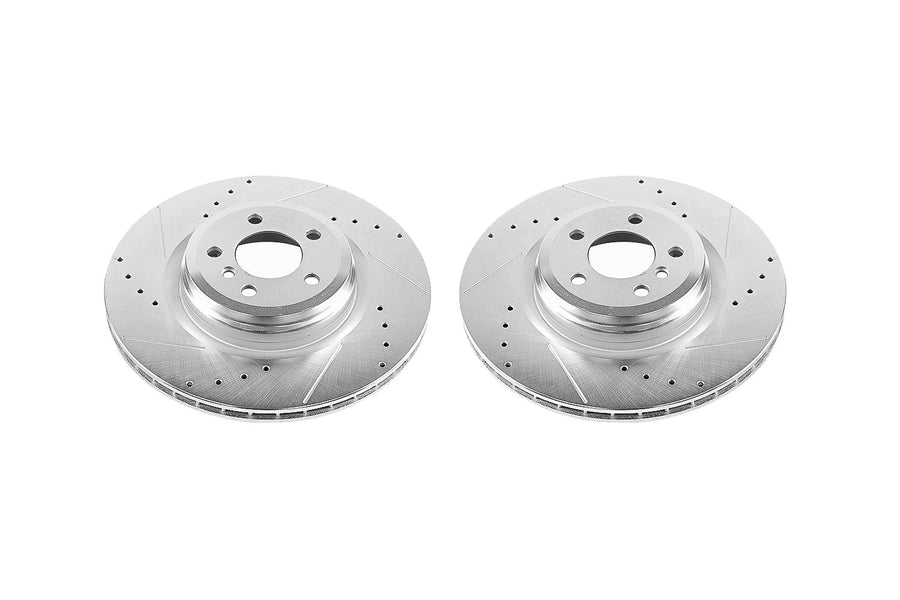 Rear Power Stop EBR1221XPR Drilled and Slotted Evolution Rotor Pair