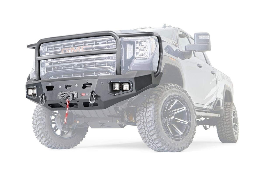 Ascent WARN 107178 Front Bumper with Full Grille Guard Tube, Fits: GMC Sierra HD 2500/3500 (2020-Current)