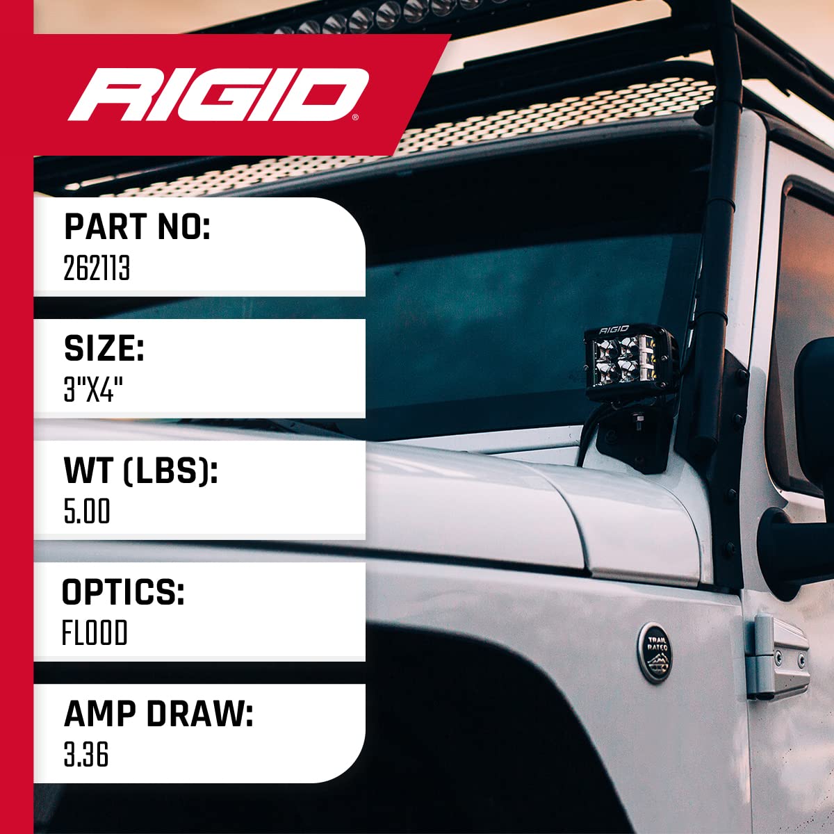 D-SS PRO, RIGID INDUSTRIES Flood, Black Housing (Pair) For Auto And ATV