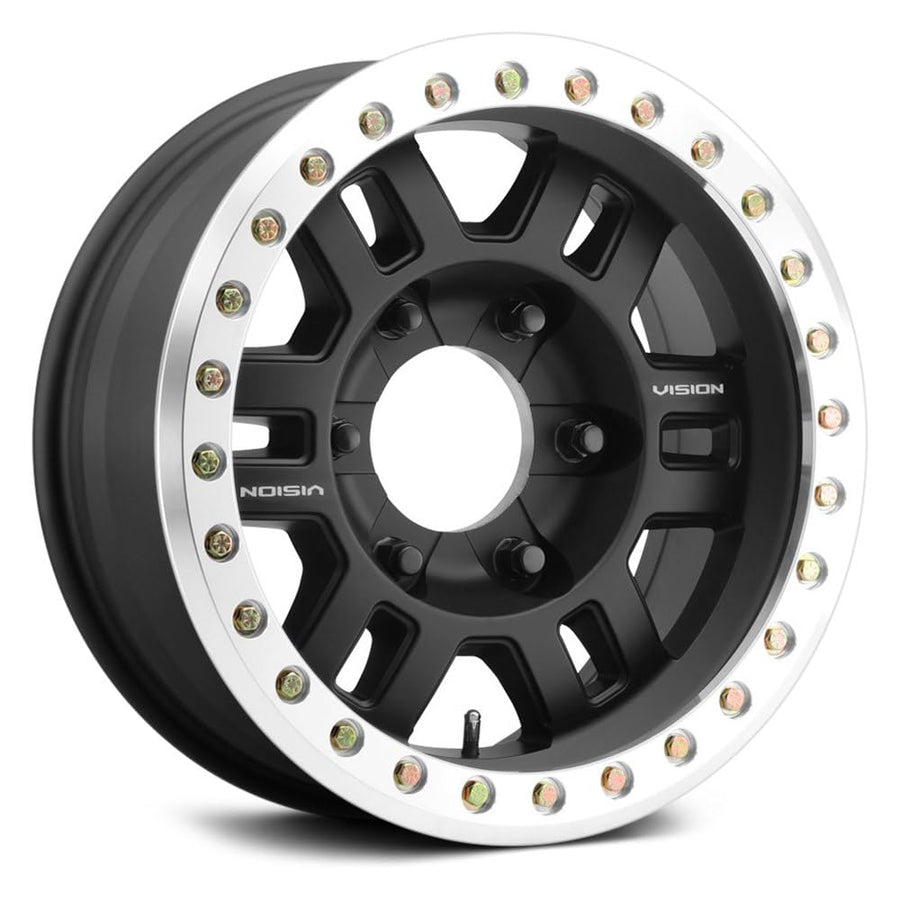 MANX BEADLOCK Vision 398 Custom Wheel - 17x8.5, -15 Offset, 8x170 Bolt Pattern, 125.2mm Hub - Gloss Black Rim