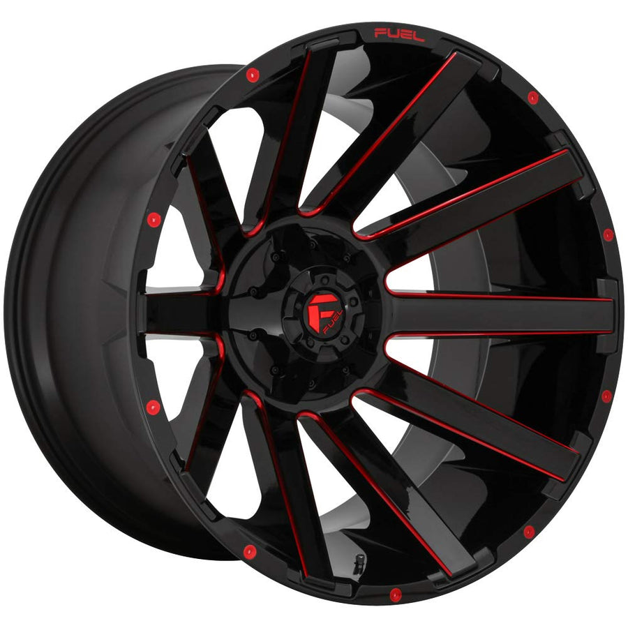 D643 BLACK Fuel Offroad CONTRA Wheel with Painted and TPMS Compatible (24 x 12. inches /6 x 135 mm, -44 mm Offset)