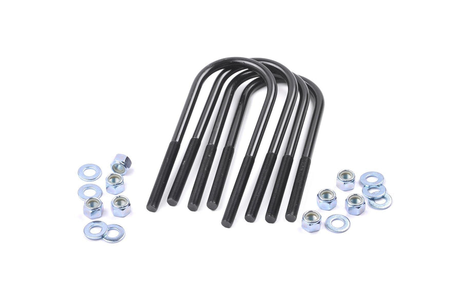 Rough Country 9/16" Round U-Bolts Suspension - 9/16" Thread x 3"W x 7.25"L, Set of 4