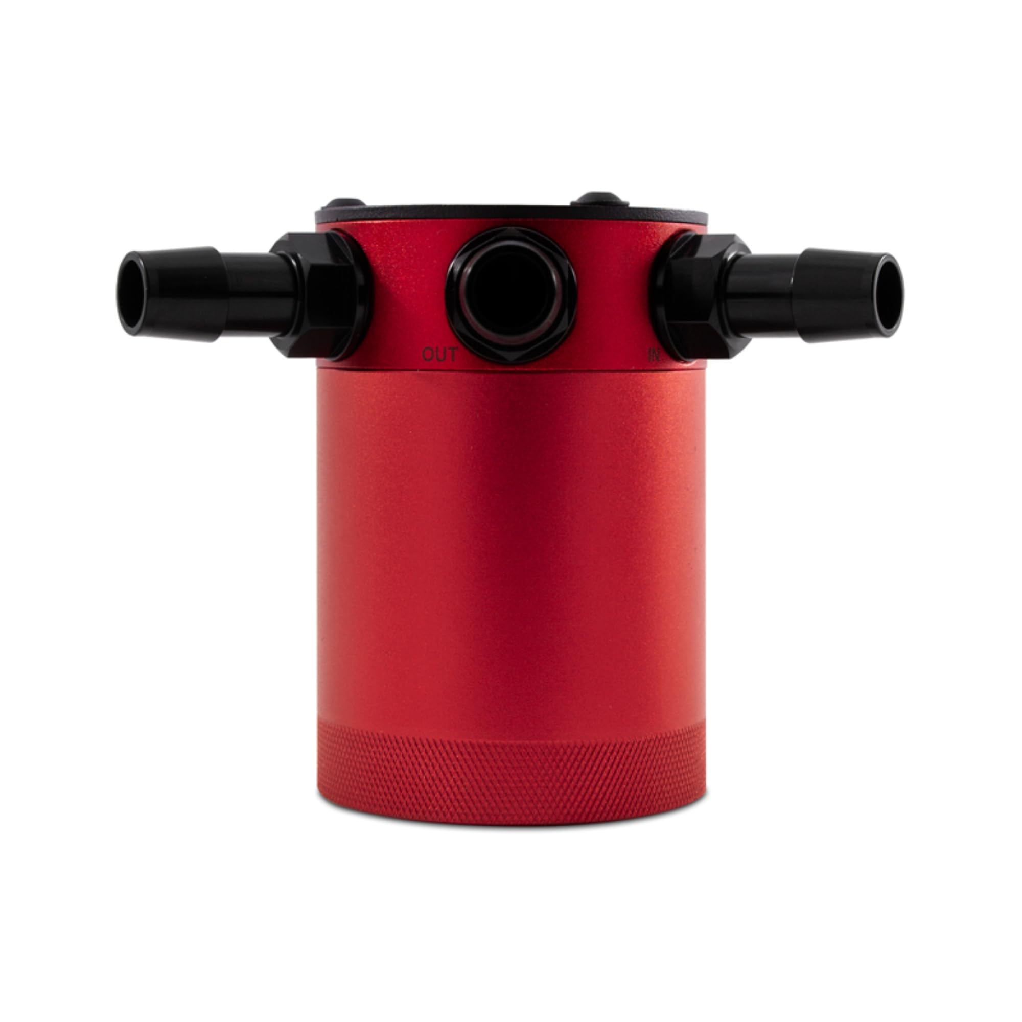 Mishimoto Compact Baffled Oil Catch Can, 3-Port, MMBCC-CBTHR-RD Red