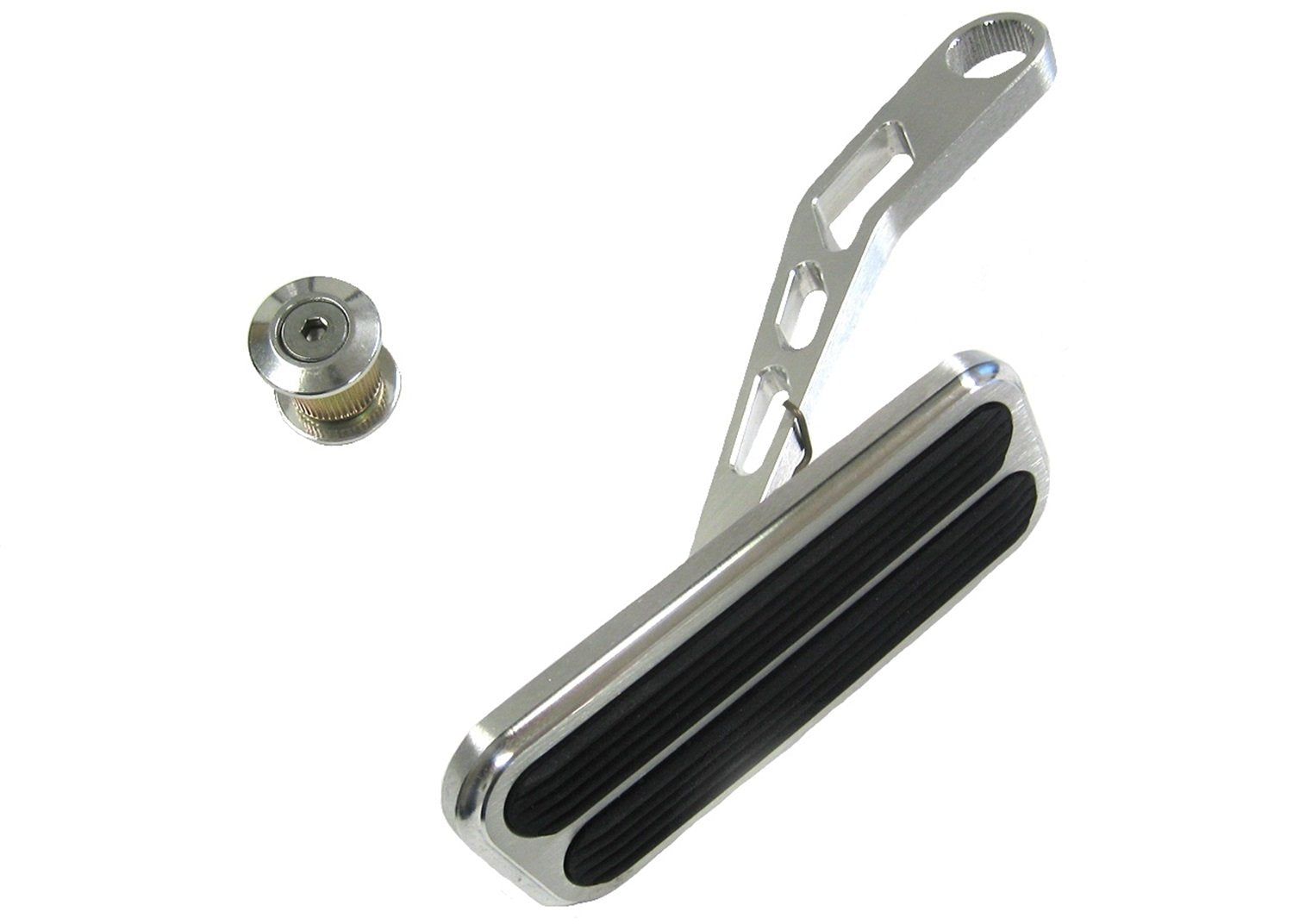 X-Large Lokar Billet Aluminum Drive-By-Wire Spring-Loaded Throttle Pedal with Rubber
