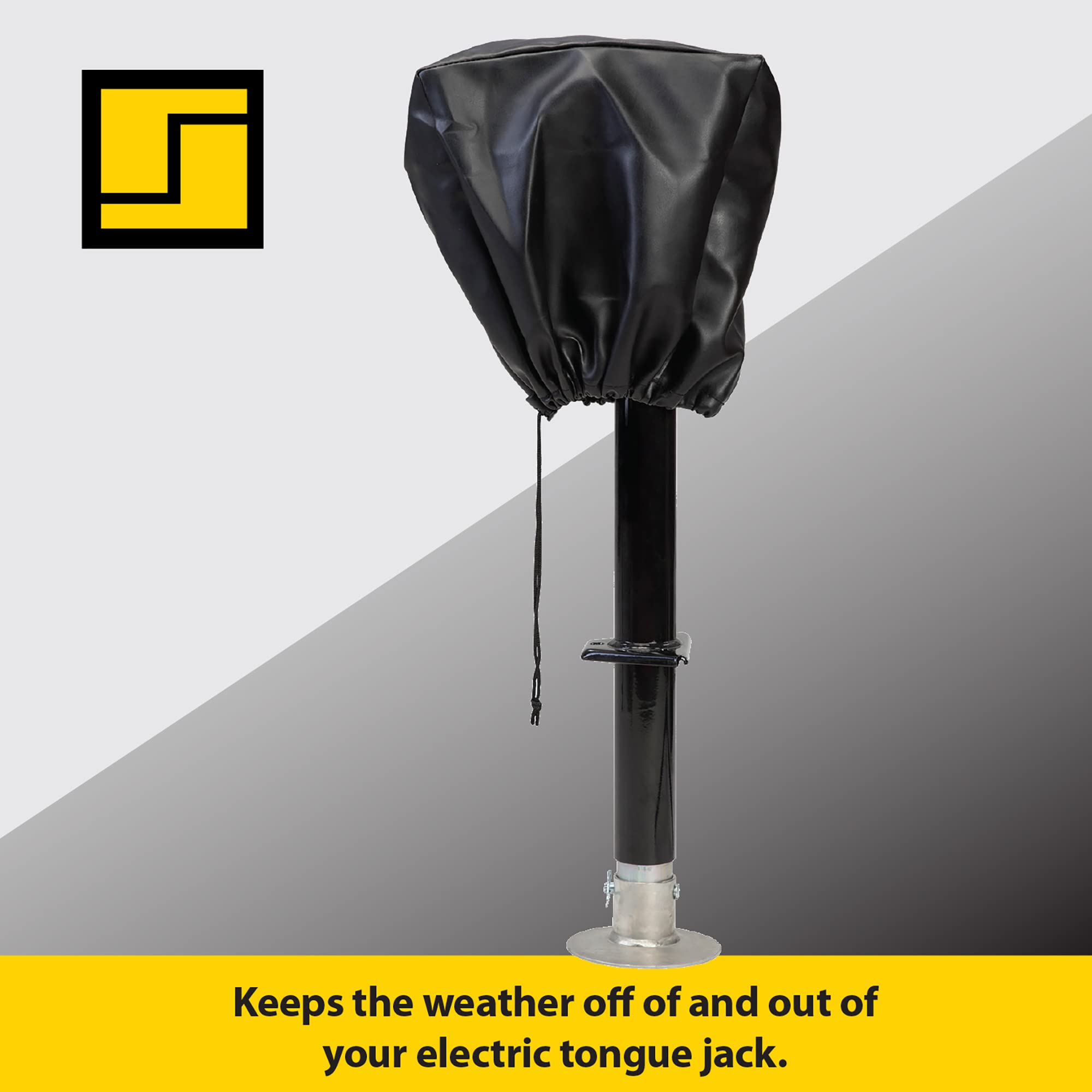 Stromberg Carlson Protective Vinyl JET-01 Jack Head Cover - Weather Resistant with Secure Drawstring Closure, Premium Protection for RV/Trailer Jack Heads - Durable Stitching