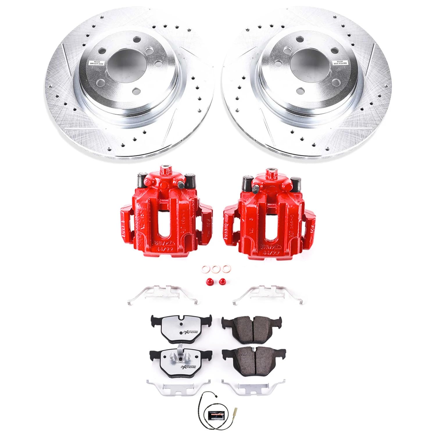 Power Stop Rear KC5982-26 Z26 Street Warrior Brake Kit For BMW 335d 2011, BMW 335i 2011-2013, BMW 335i xDrive 2011-2013, BMW 335is 2011-2013 [Model Specific]