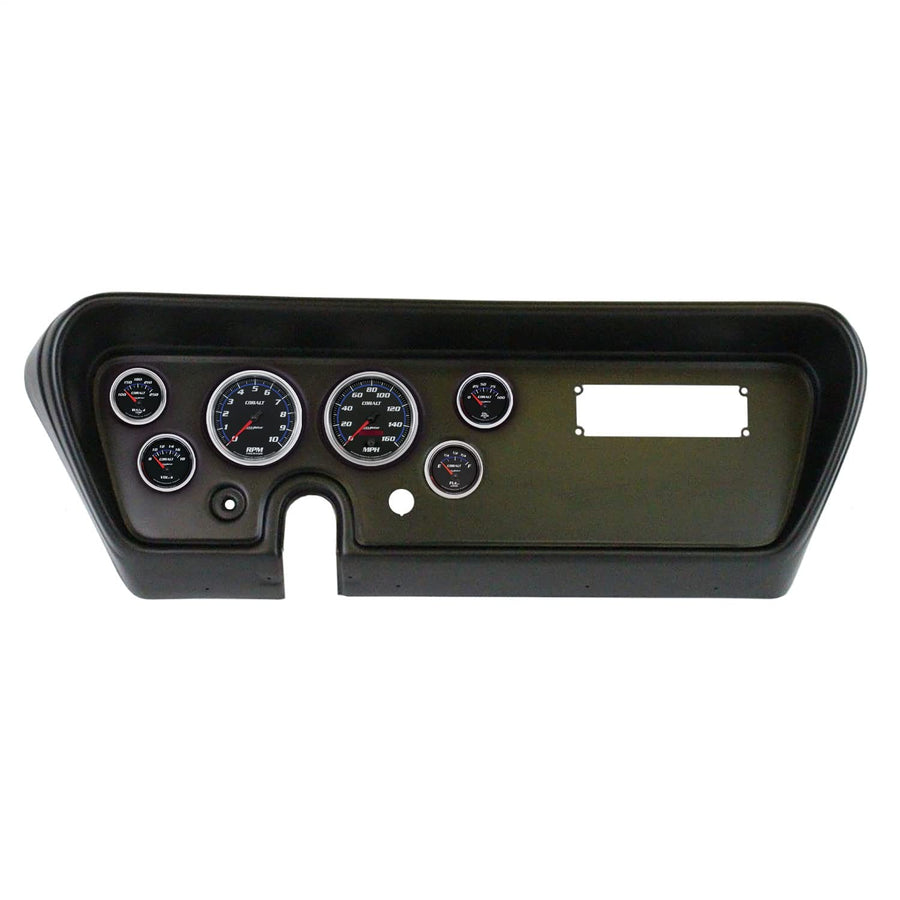 AutoMeter Dash Kit Direct Fit, (3 3/8" X2, 2 1/16" X4), Pontiac GTO 66, Cobalt (2111-05)