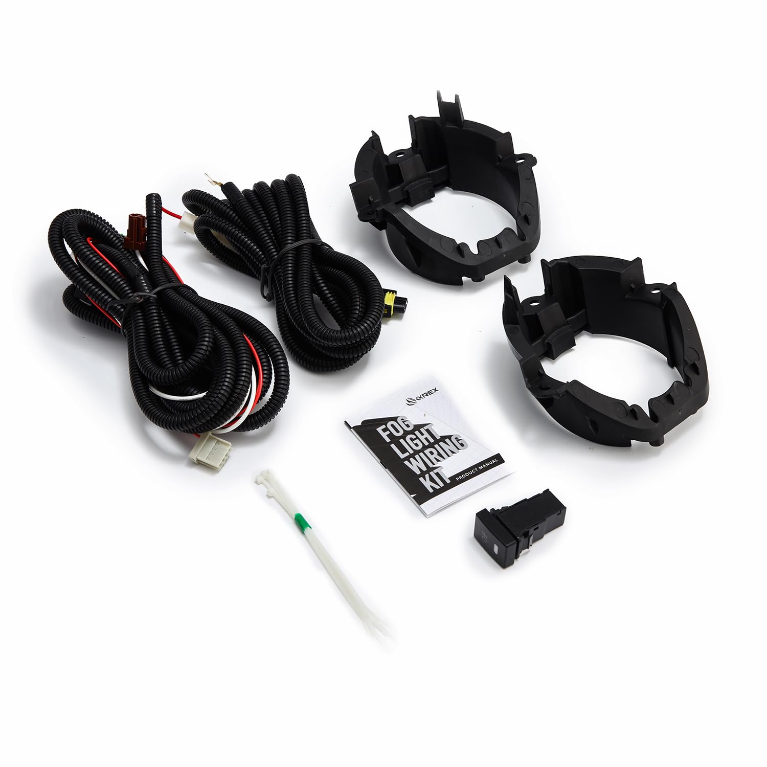 Bezel & Wiring Kit AlphaRex For 06-08 Toyota Rav 4 - Black