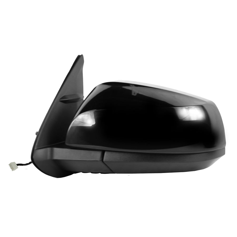 Mirror Driver Side for 2016-2023 Toyota Tacoma, textured black w/PTM cover, foldaway, w/o puddle lamp, w/o spot Mirror, w/o blind spot detection system, Heated Power