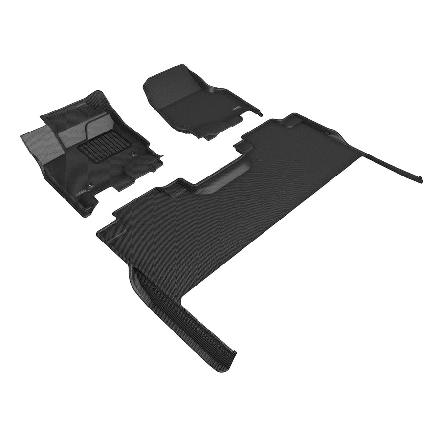 Kagu 3D MAXpider Custom Fit Floor Mat (Black) Compatible with Ford F-150 Super Crew 2022-2026 - Full Set