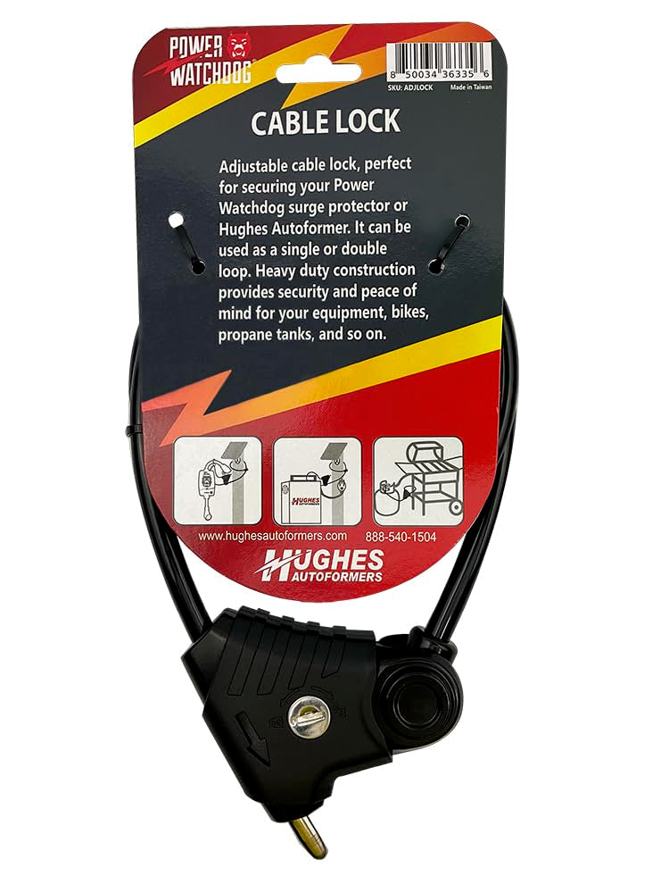 Power Watchdog 36 inch ADJLOCK, Adjustable Heavy Duty Lock, for Power Watchdog / Autoformers, Includes 2 keys