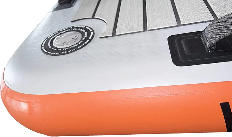 Voyager AO Coolers Inflatable Dock Platform 8'x10' - Inflatable Platform for Lakes, Beach, Pool, White