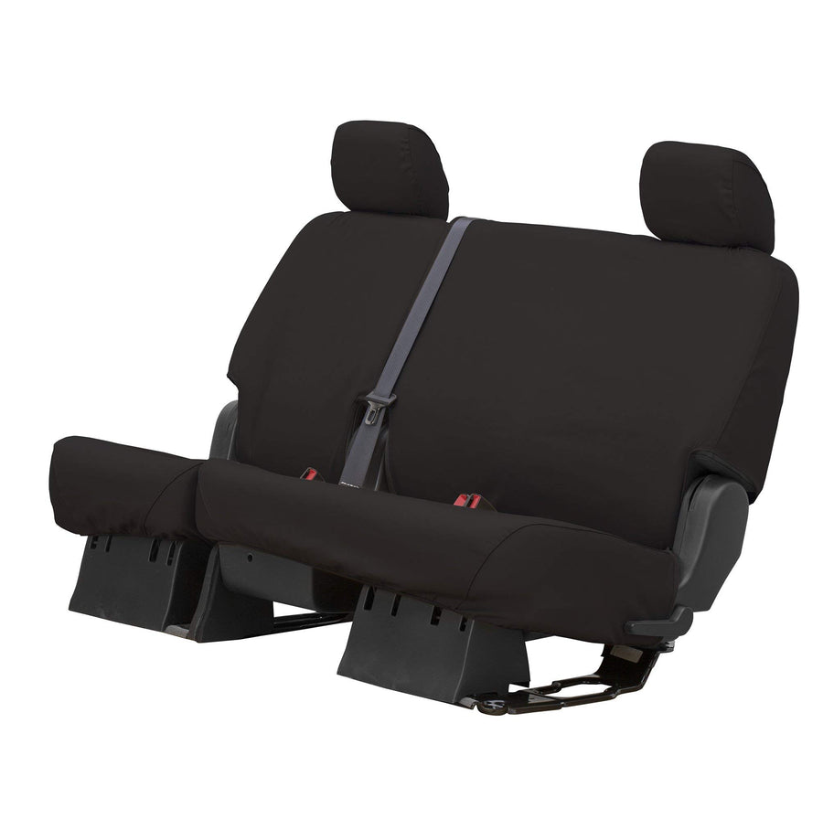 Covercraft Custom-Fit SeatSaver Rear-Second Seat Bench Seat Covers - Polycotton Fabric, Charcoal Black - SS6349PCCH
