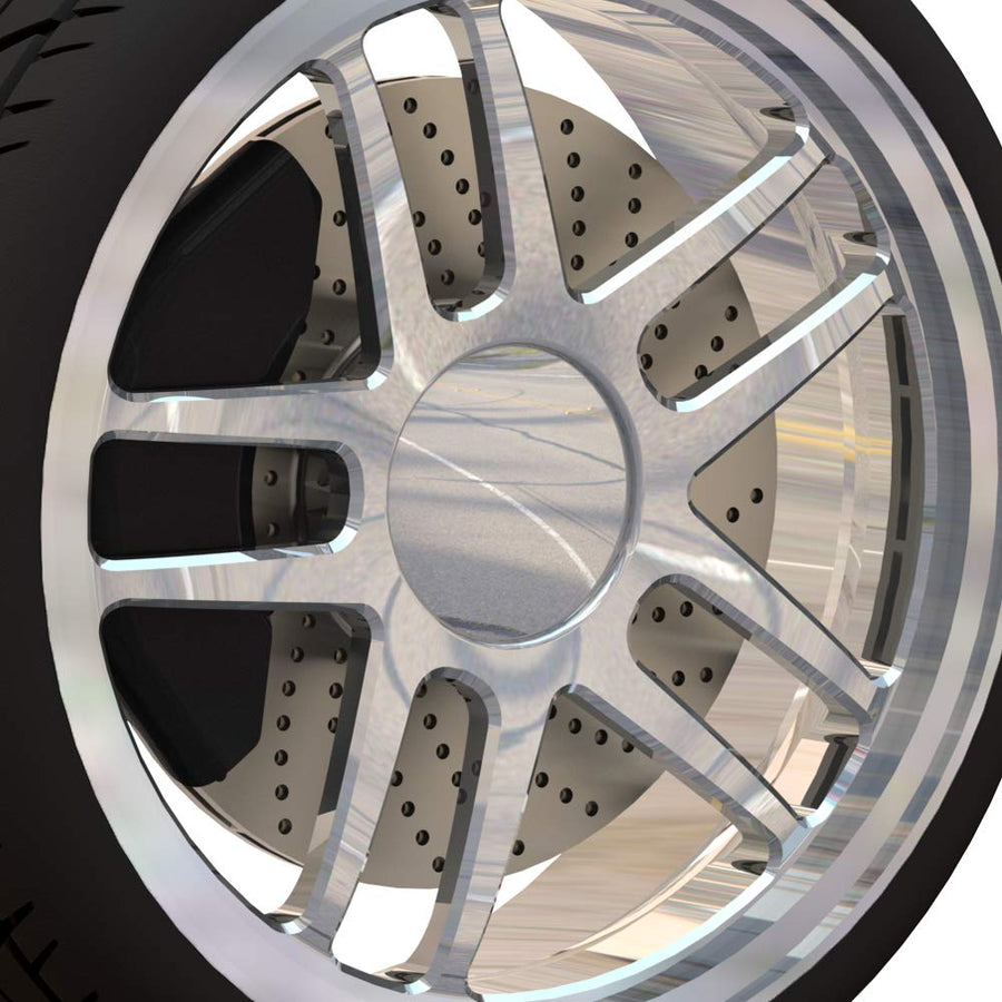 Black MGP Caliper Covers 14030SSSRBK Brake Covers for 2006-2009 Chevrolet Trailblazer with Silver SSR Logo (Set of 4)