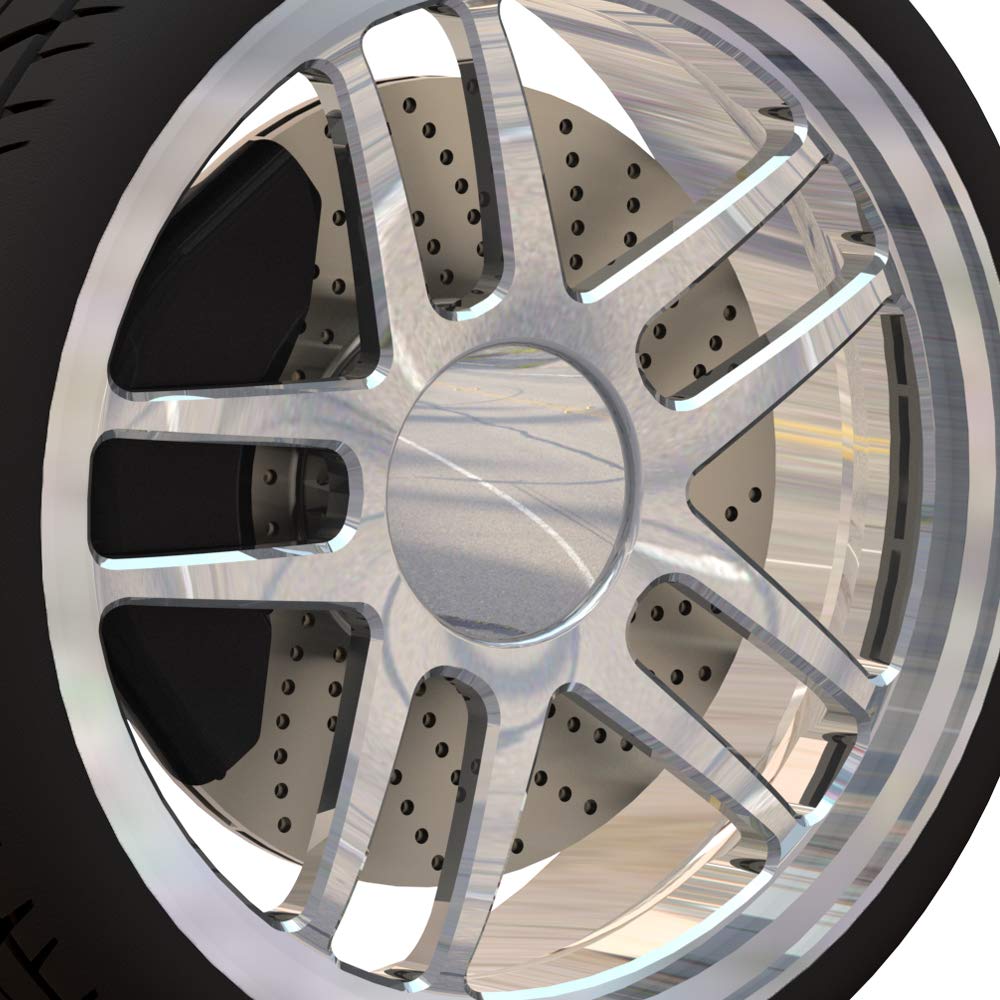 Black MGP Caliper Covers 14247SBOWBK with Silver Bowtie (Set of 4)