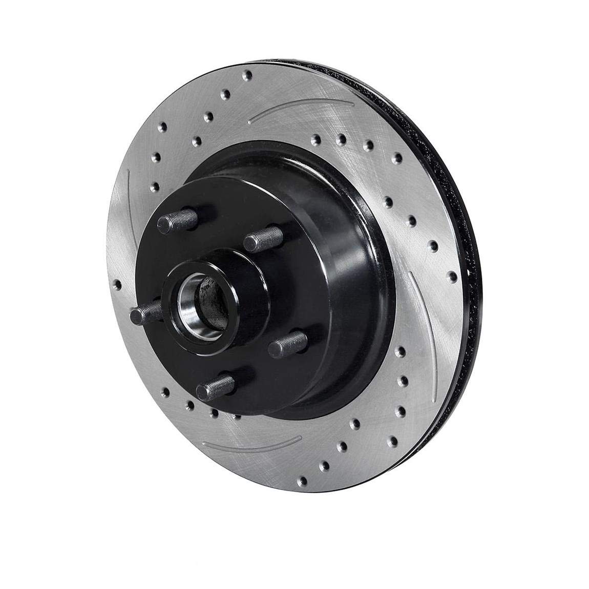 w/Hub Rotor-Vented & Studs-SRP-BLK