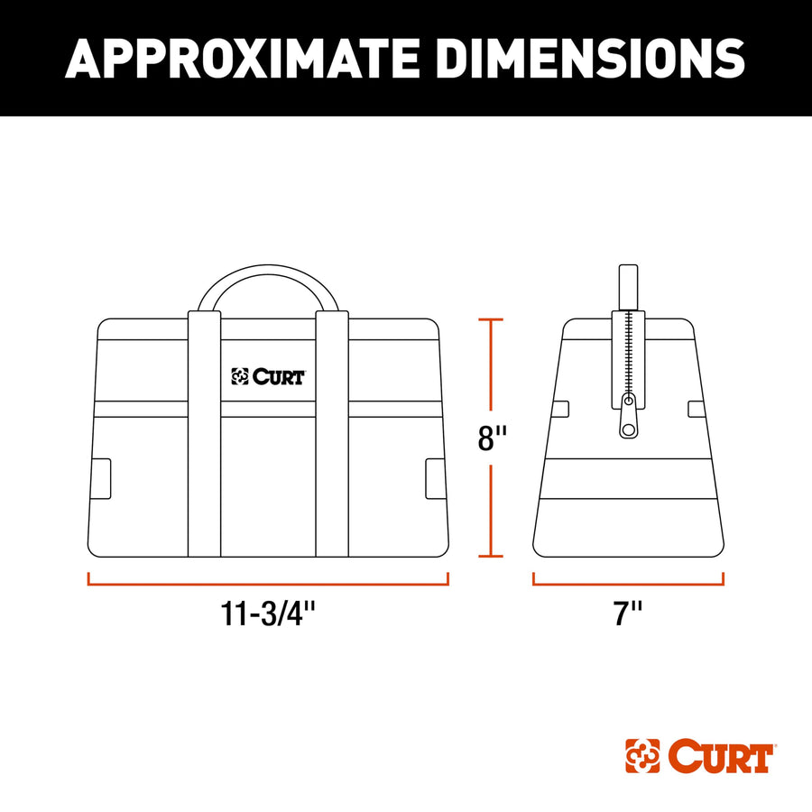 70004 CURT Towing Accessories Storage Tool Bag, 14 Pockets, Reinforced Webbing
