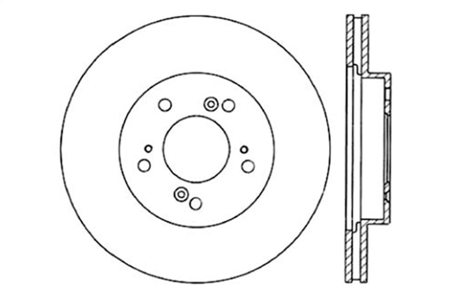 Sport StopTech 128.40026L Cross Drilled Brake Rotor (Front Left), 1 Pack