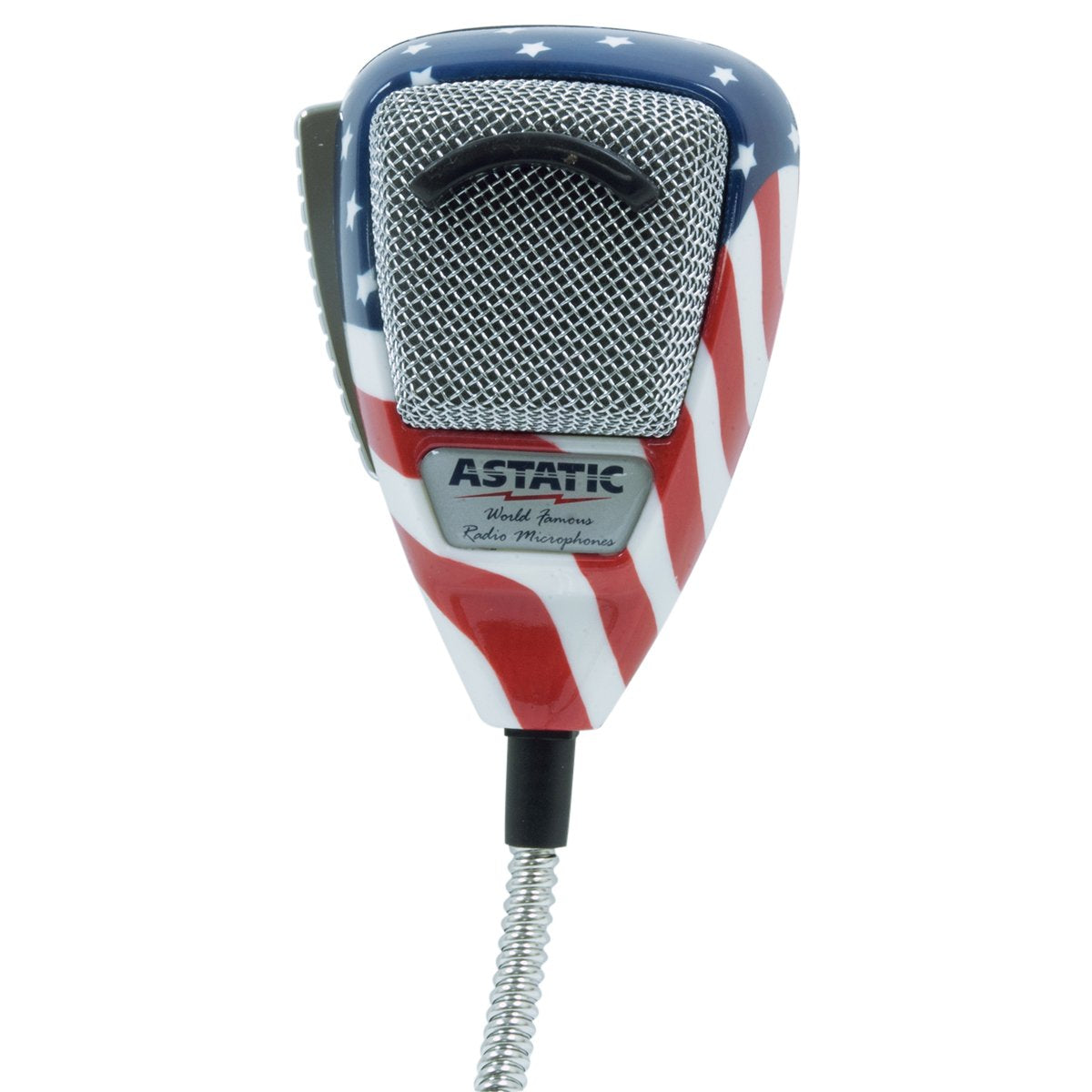 Astatic Stars N' Stripes 302-10309 Noise Canceling 4-Pin CB Microphone