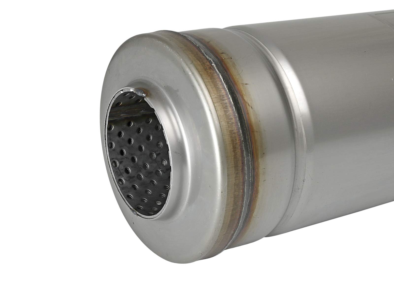 MACH Force-Xp aFe Power Muffler, 2-1/2" Inlet/Outlet, Center/Center, 9" x 14" Round Body
