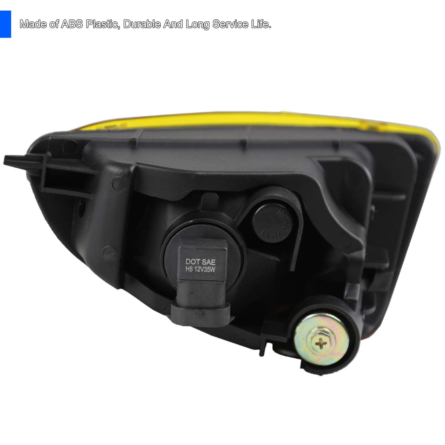 Fog Lights SPEC-D TUNING Yellow Lens + H8 Bulbs Included Compatible with 2004-2005 Honda Civic 2/4 L+R Pair Assembly