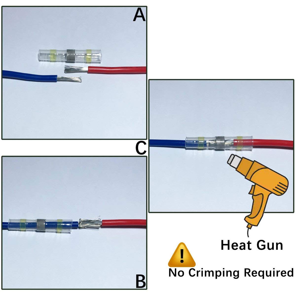 Metra Install Bay - Butt Connectors Heat Shrink W/Solder 22/18 Ga - 10Pk (SHSRBC), Heat Shrink Red Butt Connector