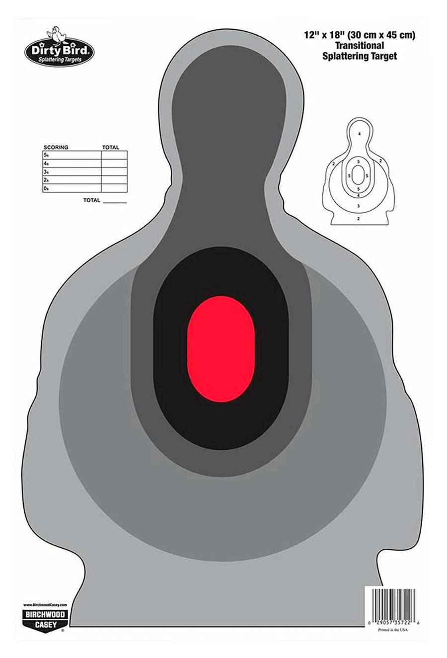 Birchwood Casey Transitional Silhouette Dirty Bird Target (Per 100), 12 x 18-Inch