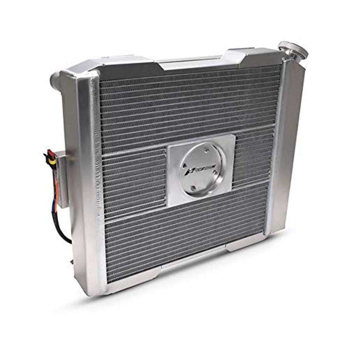 Slim-Fit PFM Radiator, Universal Series, 21-13/32 in W x 18-1/2 in H x 4 in D, Single Pass, Passenger Side Inlet, Driver Side Outlet, Aluminum, Natural, Manual Transmission, Each
